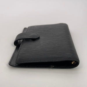 Vintage Louis Vuitton Black Epi Leather Agenda PM Day Planner Cover CA0915 121522