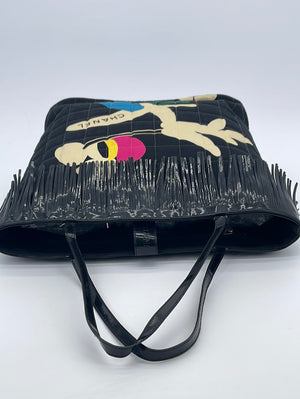 Preloved Chanel Chocolate Bar Fringe Shoulder Bag 5960004 040523. $700 OFF