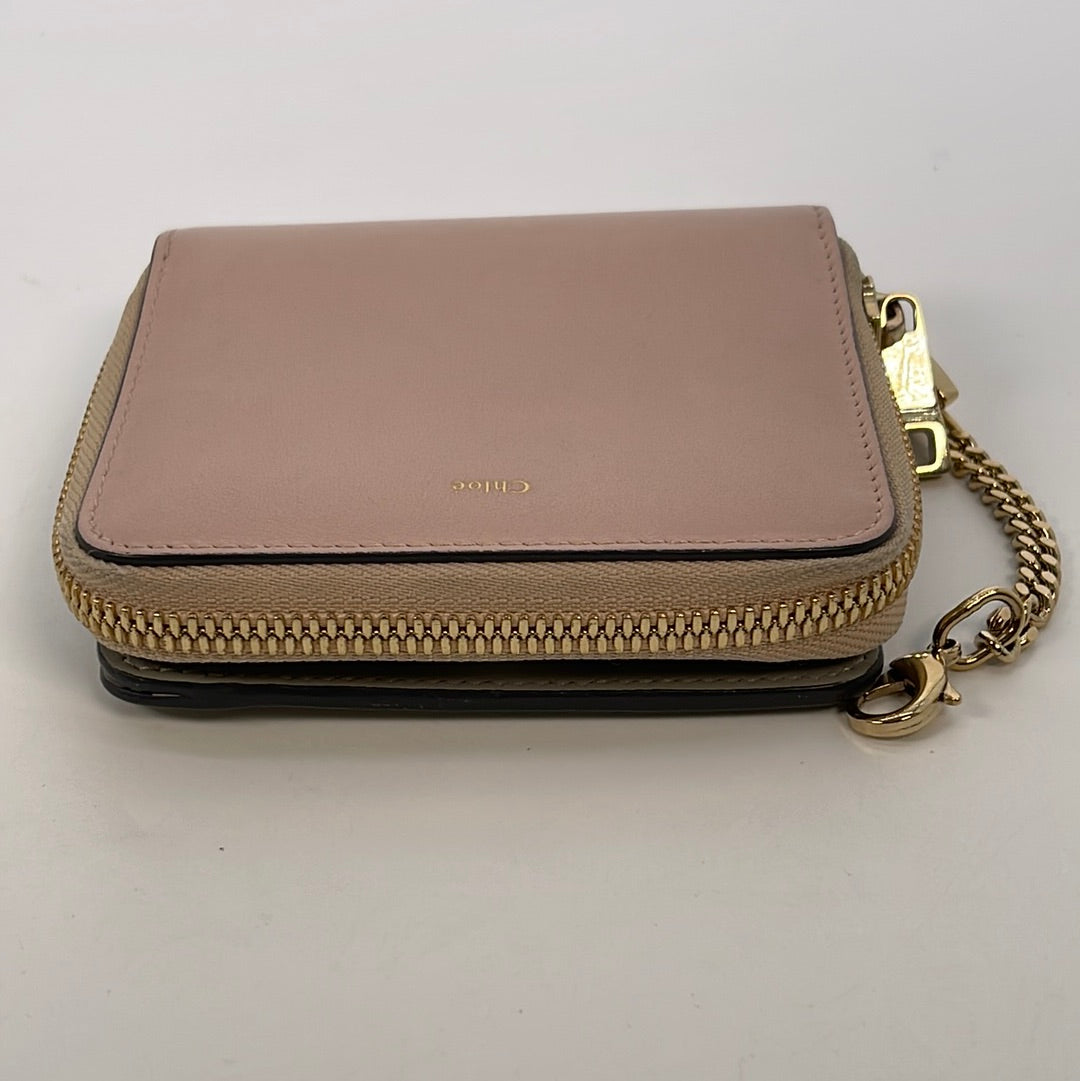 Chloe Grey / Pink Leather Wallet 04.14.72.65 020123