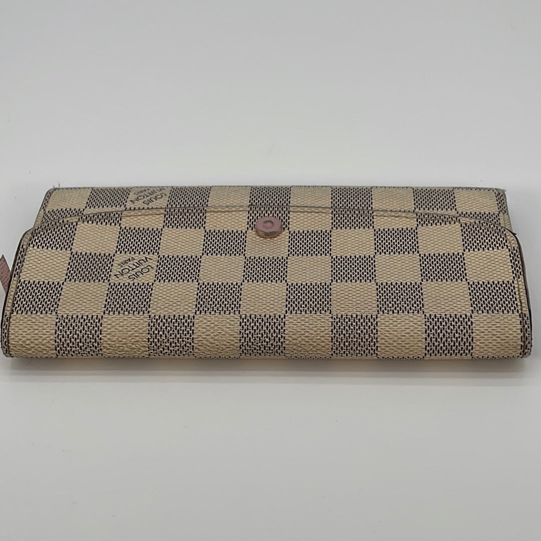 Preloved Louis Vuitton Emilie Damier Azur Wallet TA5116 032323 ** FAIR **