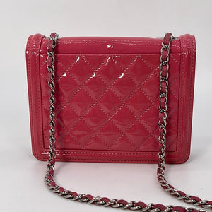 Preloved Chanel Boy Brick Patent and Plexiglass Mini Flap Bag 19446795 022223 ** DEAL **