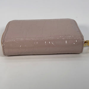 Preloved Christian Dior Pink Patent Lady Dior Zippy Wallet MC0162 021523