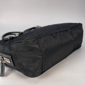 Preloved PRADA Black Nylon Tote Shoulder Bag 31 020723