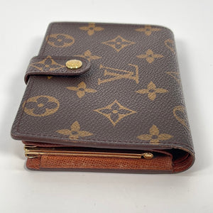 Authenticated Used LOUIS VUITTON Louis Vuitton Monogram Compact Zip Folio  Wallet Brown M61667 