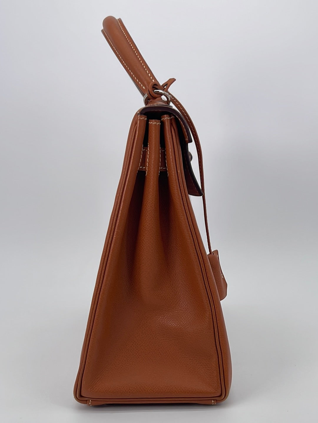 Preloved Hermes Epsom Kelly Retourne 32 Handbag with Silver Hardware IN35 032223