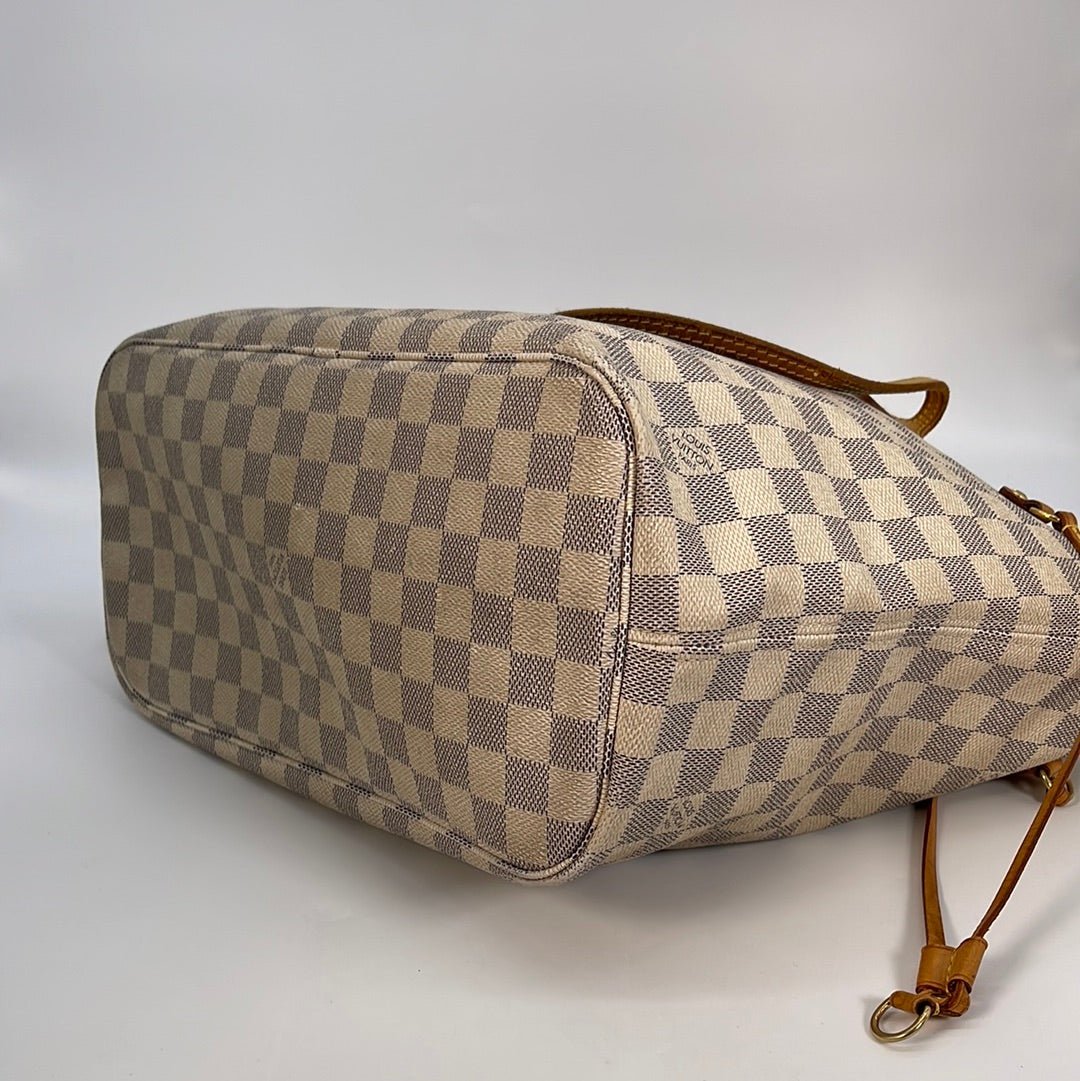 Preloved Louis Vuitton Damier Azur Neverfull MM Tote AR4079 012323 ** DEAL** - $400 OFF