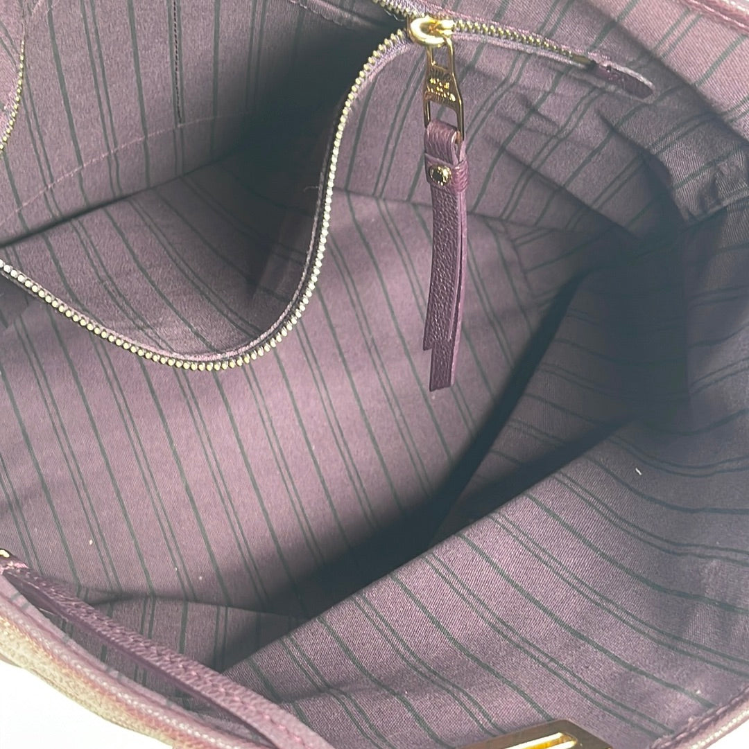 PRELOVED LOUIS VUITTON Monogram Empreinte Purple Leather Citadine PM Bag TS3121  012423