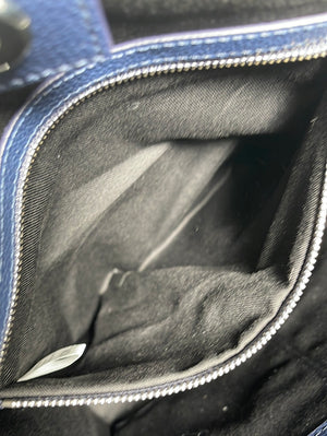 PRELOVED MCM Blue Leather Portuna Tote Shoulder Bag 1024J 021523 ***DEAL