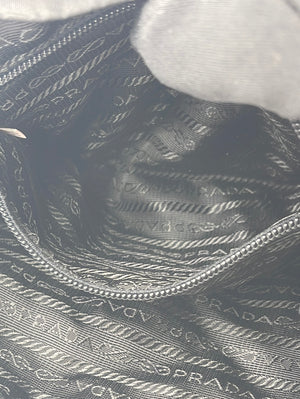 Preloved Prada Black Nylon Backpack 104 040523