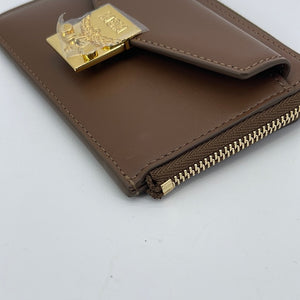 PRELOVED MCM Brown Leather Mini Tracy Cardholder MYACSPA01N7001 040223