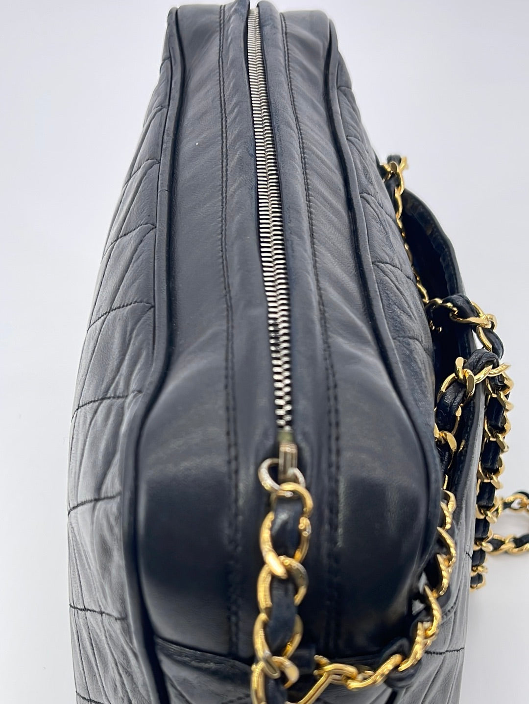 PRELOVED CHANEL Black Quilted Lambskin Tassel Chain Camara Bag