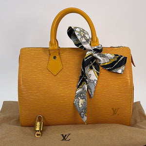 Vintage Louis Vuitton Speedy 25 Yellow Epi Leather Bag SP0956