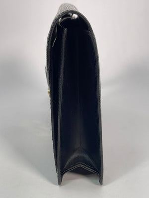 Louis Vuitton EPI Pochette Sellier Dragonne Clutch Black