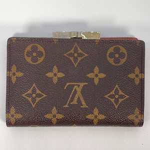 Vintage Louis Vuitton Wallet Brown Leather Made in France 
