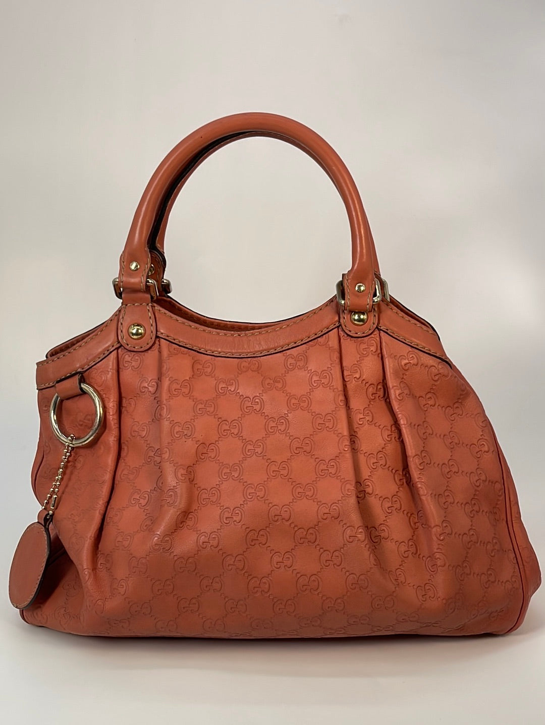 Preloved Gucci Coral GG Leather Sukey Shoulder Bag 211944204046