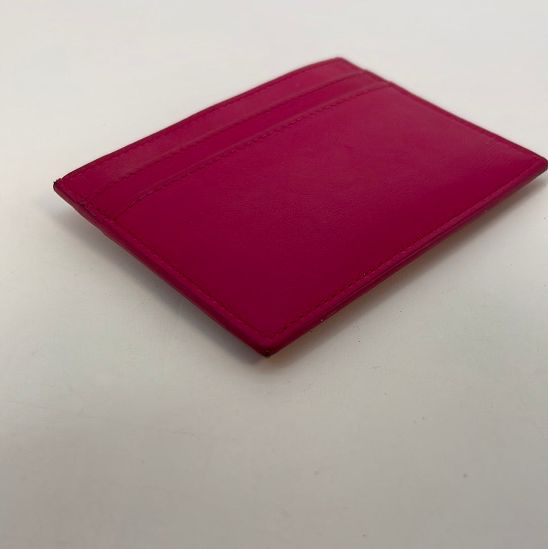 PRELOVED Saint Laurent Classic Monogram Pink Leather Card Holder GUE414577.115 011723