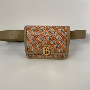 Burberry Monogram Leather Belt