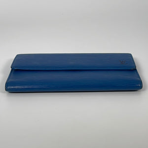 Preloved Louis Vuitton Blue Epi International Leather Wallet CA0916 01 –  KimmieBBags LLC