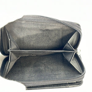 Preloved BURBERRY Check Zip Around Leather Wallet R7YTH33 013023