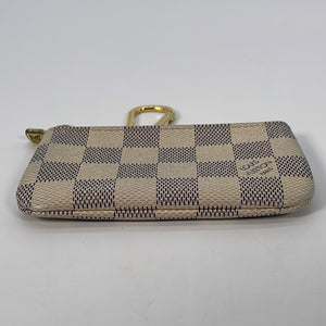 PRELOVED Louis Vuitton Damier Azur Pochette Cles Wallet Coin Key Pouch CT1196 022023
