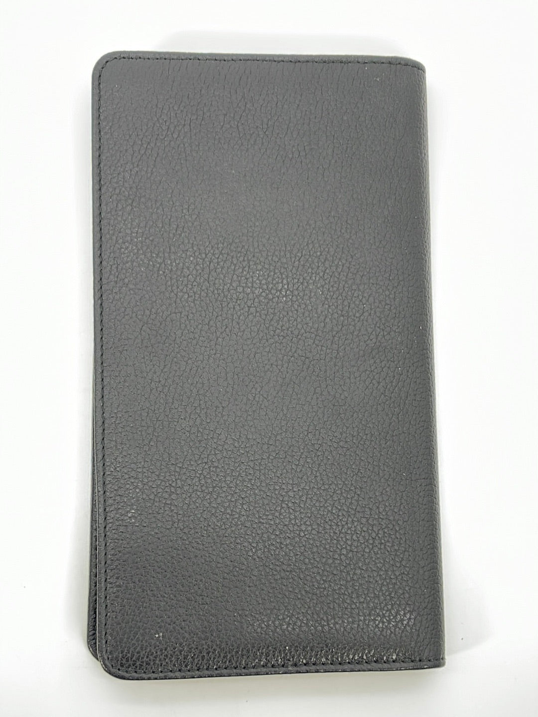 Preloved Celine Black Leather Checkbook Wallet M/99/2 022223 *** Lightening Deal  ***