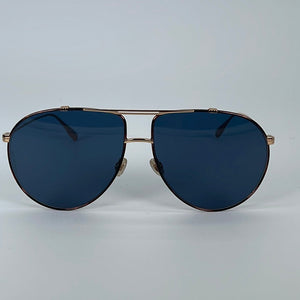 Preloved Dior Gold Trim Aviator Sunglasses with Case 31 031023