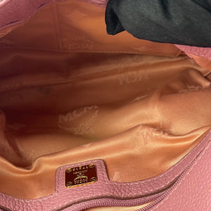 PRELOVED MCM Rose Pink Leather Chain Link Shoulder Bag T7816 040223
