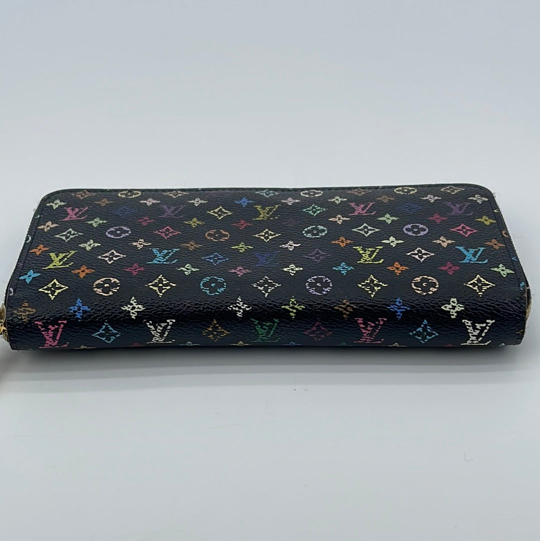 Auth Louis Vuitton Monogram Multicolor Zippy Round Long Wallet Spain R1526CT