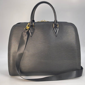 Vintage Louis Vuitton Black Epi Leather Sorbonne Briefcase Bag