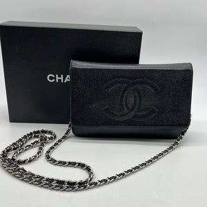 Preloved Chanel Black Caviar Timeless Wallet on Chain Bag 6754116 0108 –  KimmieBBags LLC