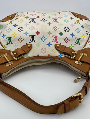 Authentic Louis Vuitton Multicolor White Greta Handbag LIMITED EDITION.