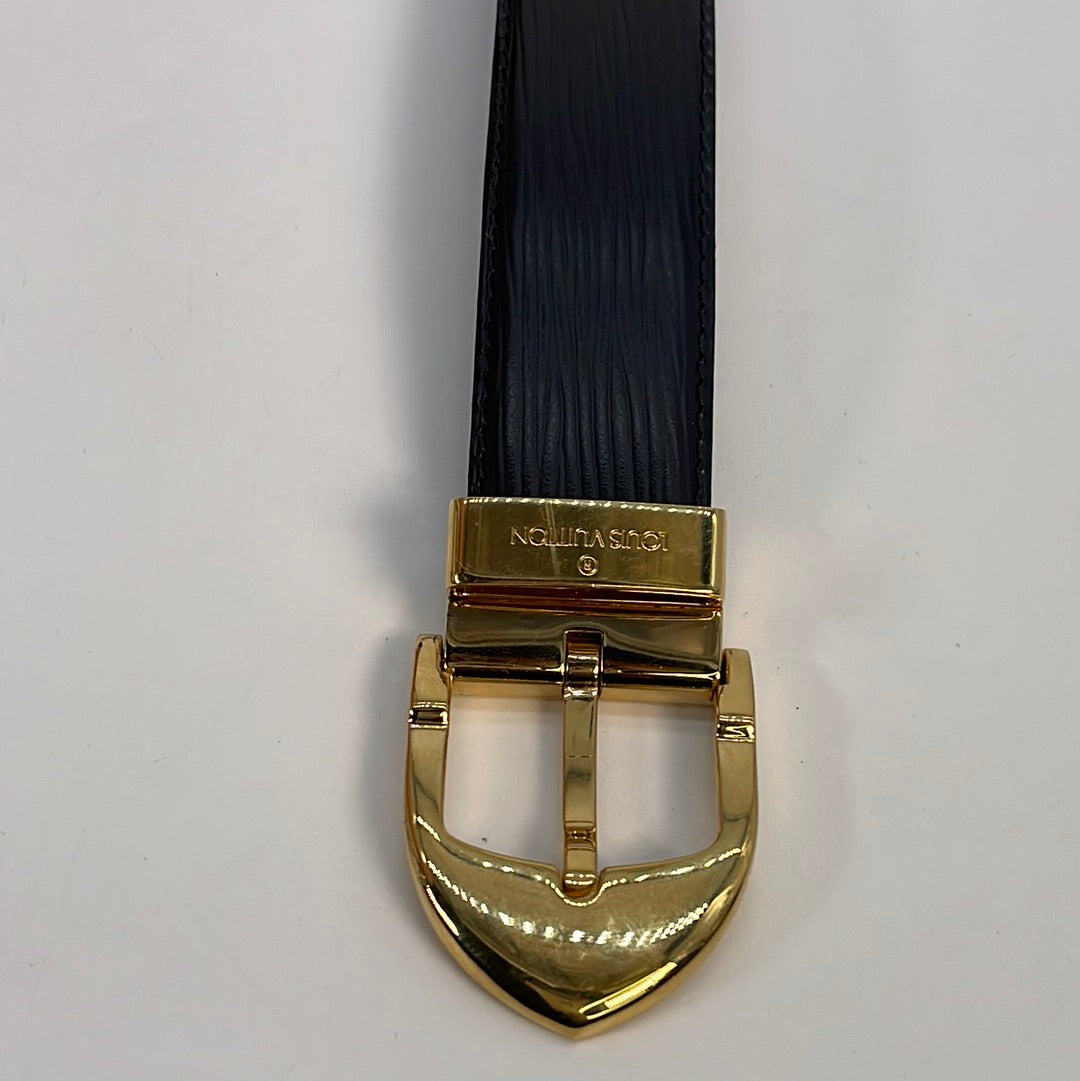 Louis Vuitton // Black Epi Leather Arrow Buckle Belt – VSP Consignment
