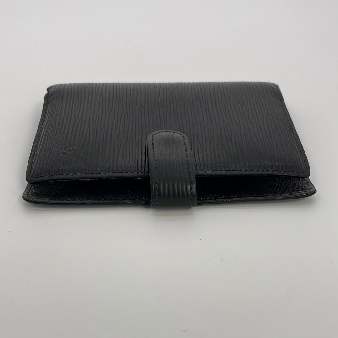 Vintage Louis Vuitton Black Epi Leather Agenda PM Day Planner Cover CA0915 121522