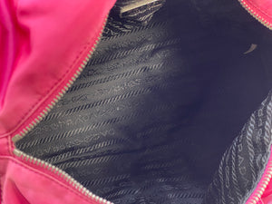 Preloved Prada Pink Leather and Nylon Hand Bag 58 110322