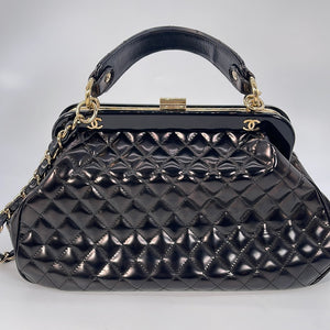 Preloved Chanel Glazed Calfskin Quilted Mademoiselle Frame Bag 12346503 021523