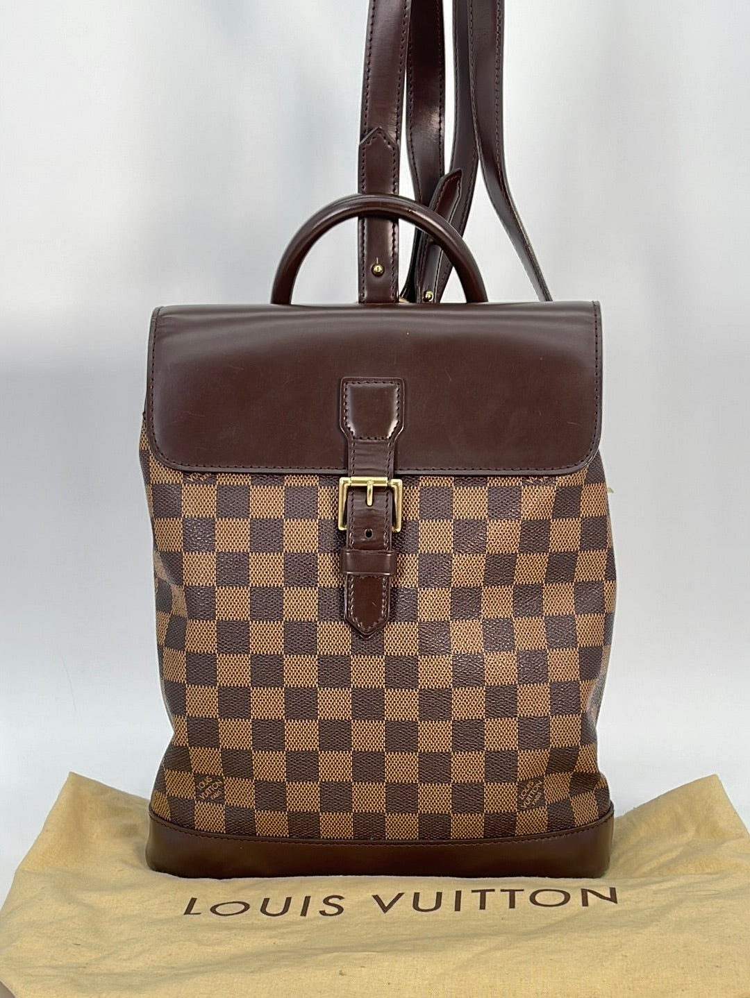 Vintage Louis Vuitton Damier Ebene Soho Backpack TH0054 040123 *** LIV – KimmieBBags LLC