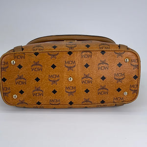 PRELOVED MCM Cognac Visetos Leather Shopping Tote Bag V1922 031323