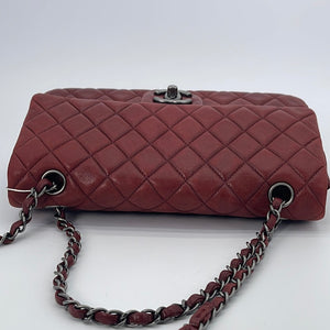Preloved Vintage CHANEL Burgundy Lambskin Medium Double Flap Matelasse Chain Shoulder Bag 12037622 032223   ** DEAL *** - $900 OFF NO ADDITIONAL DISCOUNTS FOR THIS ITEM ** LIVE SHOW DEAL ONLY****