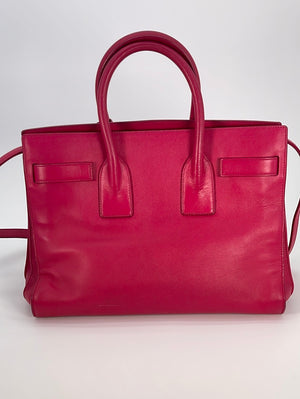 Preloved Saint Laurent Sac de Jour Hot Pink Leather Crossbody Bag 324823527276 030723