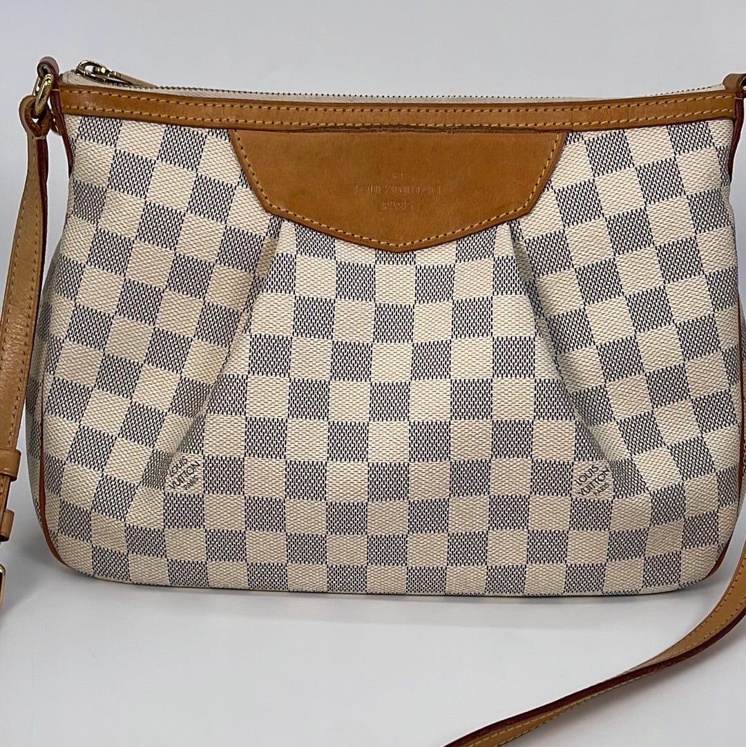 Preloved Louis Vuitton Azur Damier Canvas Siracusa Shoulder Bag SP4100 030123