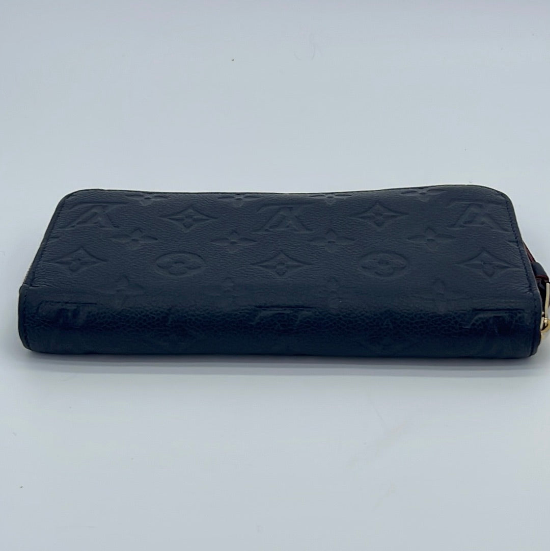 Pre-owned Louis Vuitton Monogram Unplant Zippy Wallet M62121 Sp2128 Navy X  Red Round-zip-wallet In Navy Blue