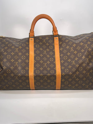 Vintage Louis Vuitton Keepall 60 Monogram Bandolier Bag 893FC 021023