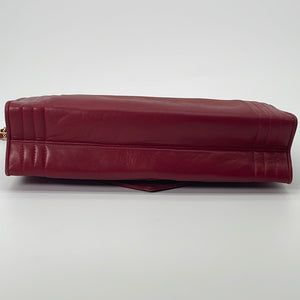 Vintage CHANEL Red Lambskin CC Logo Chain Shoulder Bag 0359947 032123 ** DEAL **