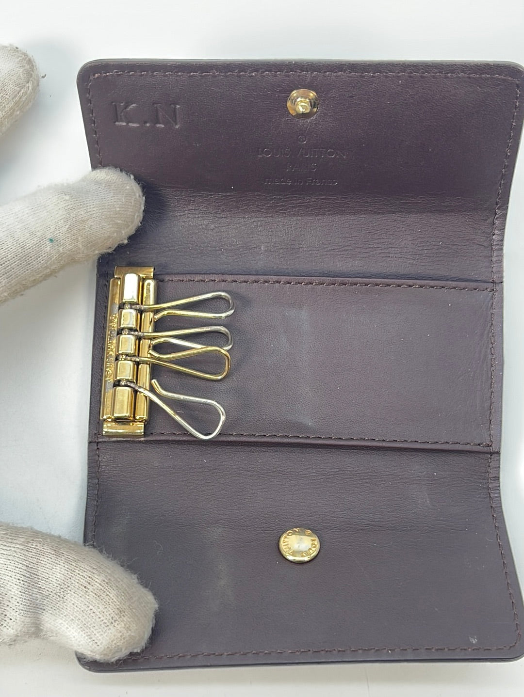 Preloved Louis Vuitton Vernis Monogram 4 Key Holder TS3101 021023