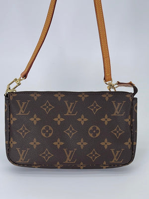 PRELOVED  Louis Vuitton Monogram Accessories Pochette Bag with Crossbody Strap SL1918  03010232
