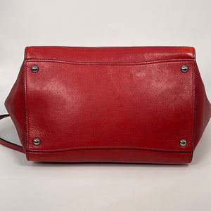 Preloved Red Prada Twin Pocket Tote 2 Way Bag 180 011023 DEAL *****