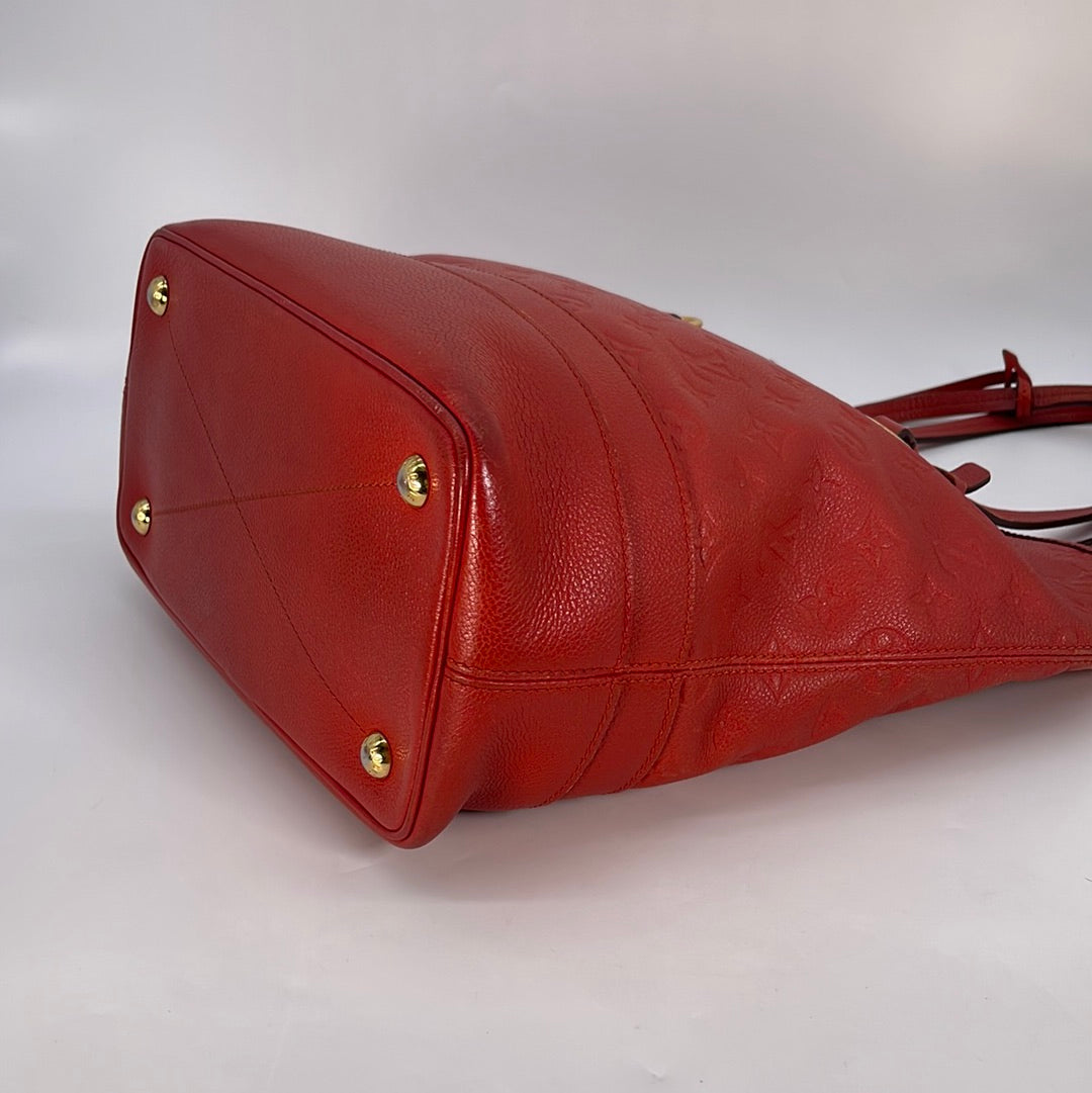 PRELOVED LOUIS VUITTON Monogram Red Empreinte Leather Citadine PM Bag VI4131 012323