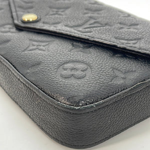 Preloved Louis Vuitton Felicie Pochette Black Empreinte Leather Bag D6YG348 022023