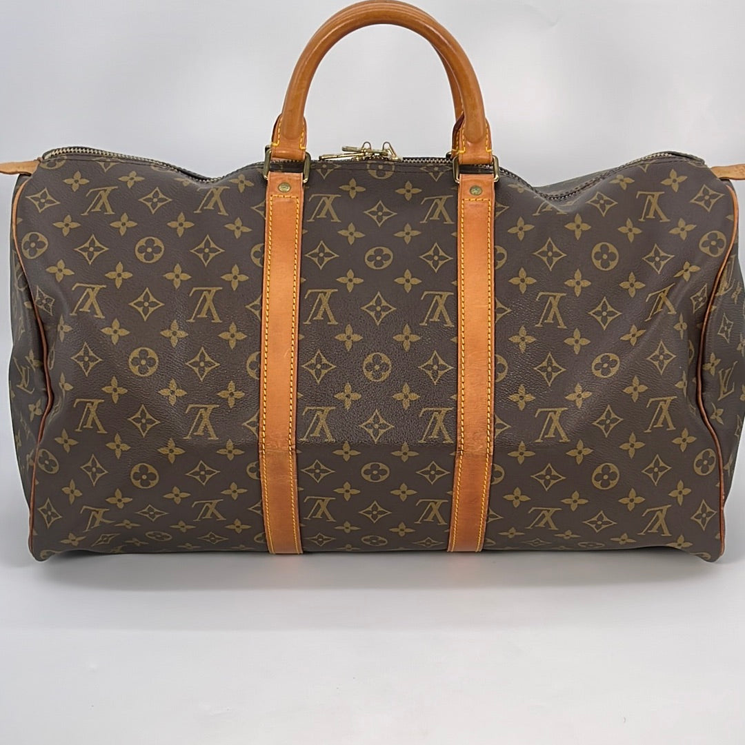 PRELOVED Louis Vuitton Keepall 50 Monogram Duffel Bag MB8904
