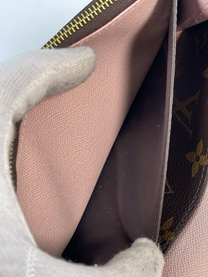 Preloved Louis Vuitton Monogram Emilie Wallet with Red Interior CA0110 –  KimmieBBags LLC